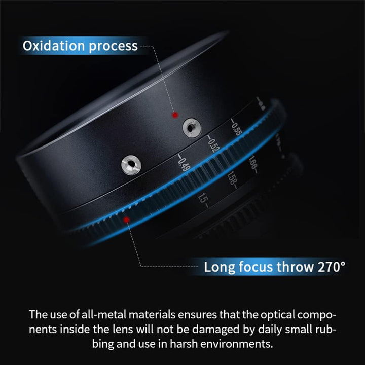 7artisans 50 mm T1.05 Cine Objektiv grosse Blende manueller Fokus Kino-Objektiv (für Fuji X)… 50 mm