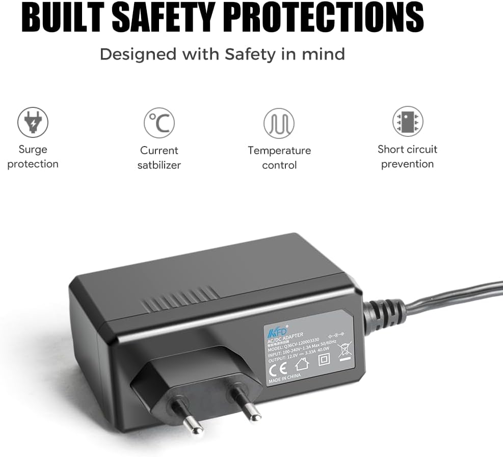 KFD Netzteil 12V 3,33A Ladegerät Ladekabel für Sky Q Receiver PR-HD3000 PR-HD3000 S HD3 HD4 Sky+ Pro