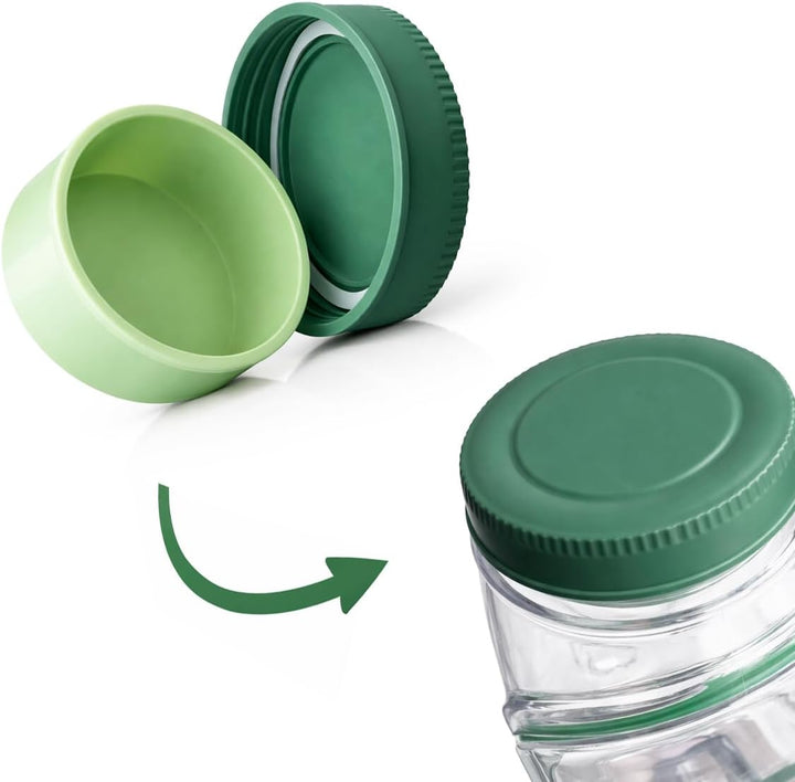 Salat Box To Go Meal Prep Bento Box Lunchbox Salat Pod mit Dressing Dose mit Deckel Bowls Grün, Gr&#