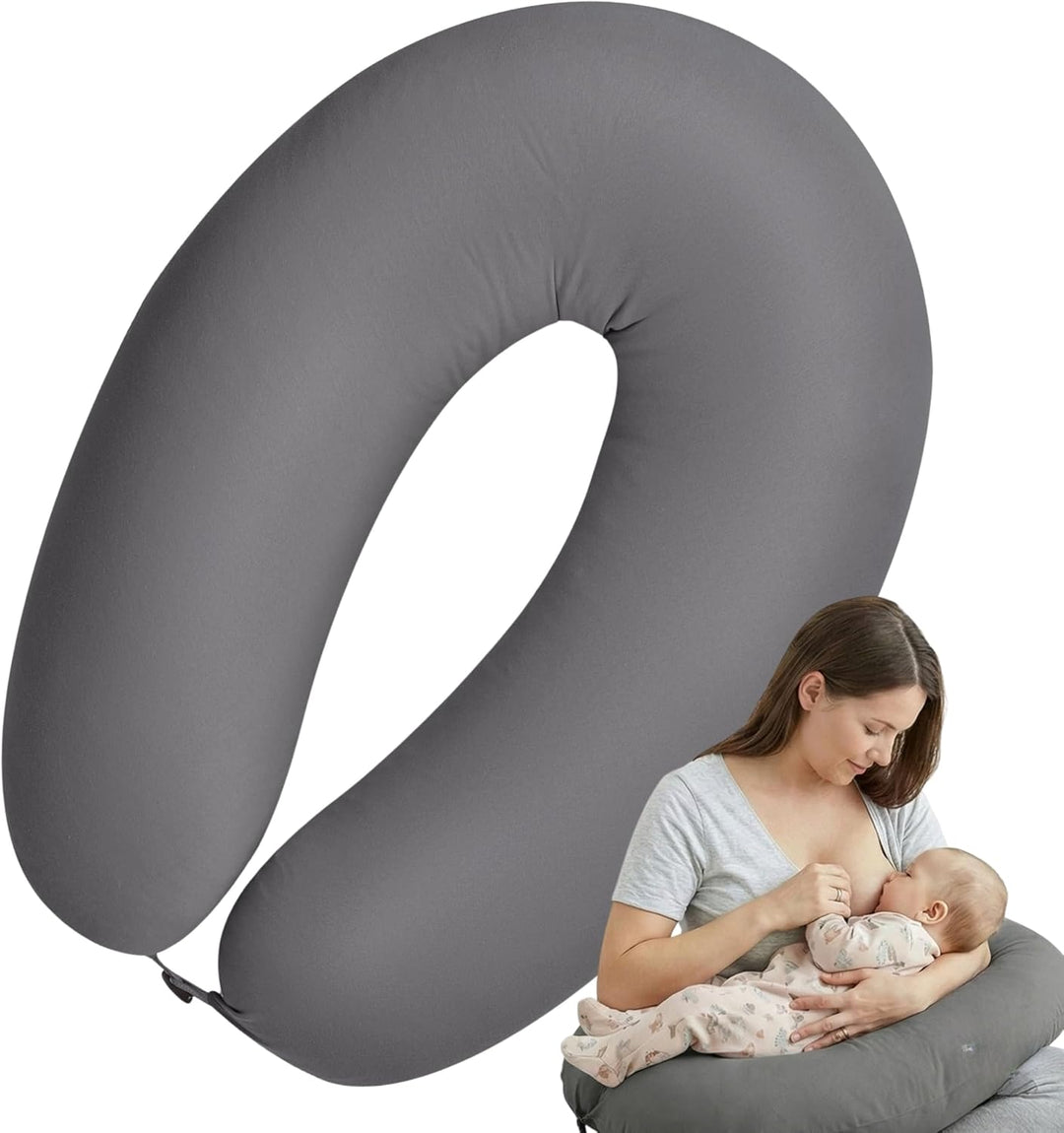 sei Design Stillkissen 170×30 cm – ergonomisch geprüftes Unterstützungskissen – EPS-Mikroperlenfüllu
