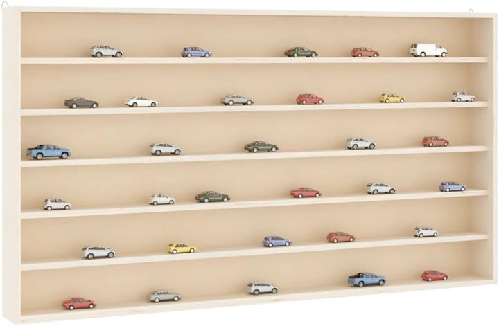 vidaXL Sammlervitrine aus Holz mit 6 Regalen, Wandvitrine für Wohnzimmer Esszimmer Schlafzimmer, Wan