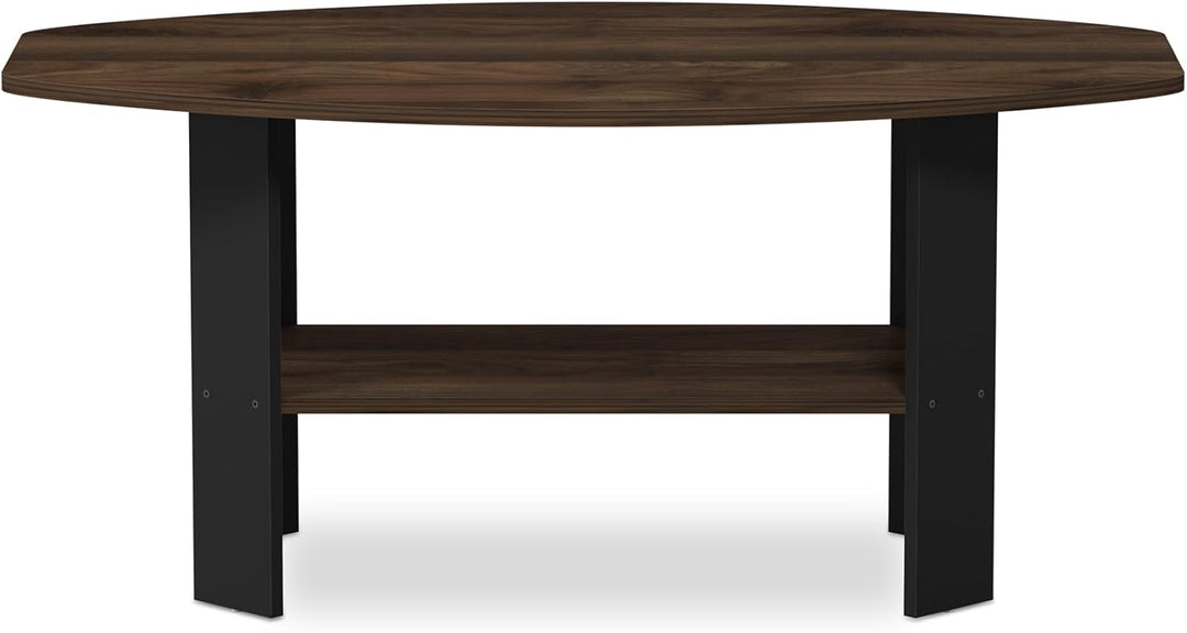 Furinno Simple Design Couchtisch, holz, Columbia Walnut/Schwarz, 54.61 x 54.61 x 41.28 cm Columbia W