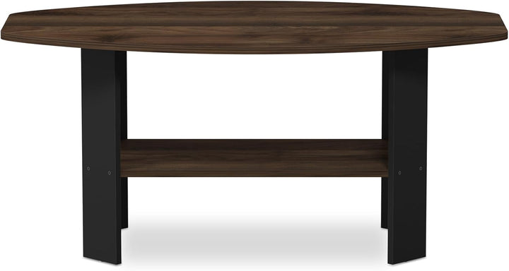 Furinno Simple Design Couchtisch, holz, Columbia Walnut/Schwarz, 54.61 x 54.61 x 41.28 cm Columbia W
