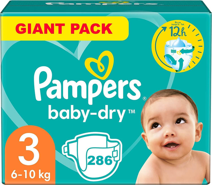 PAMPERS Baby Dry Grösse 3 286 Windeln (6 – 10 kg)