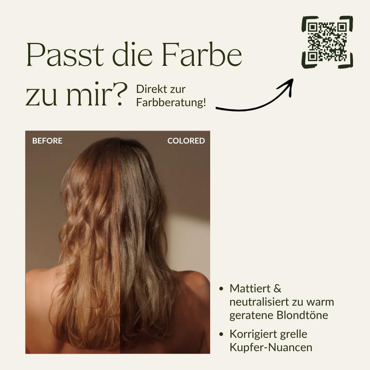 khadi BERLIN BLOND Pflanzenhaarfarbe - Färbt Dein Haar in einem aschig-kühlen Blondton - Naturhaarfa