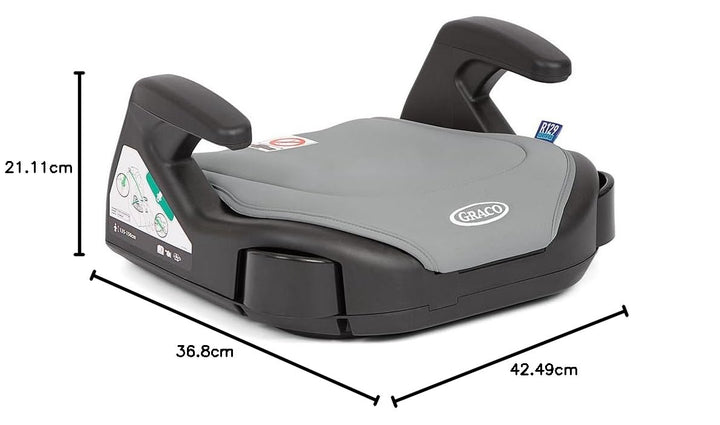 Graco Booster Basic R129 Rückfreier Booster Autositz, geringes Gewicht mit nur 1,4 kg, geeignet von