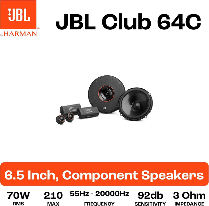 JBL Club Gen3 64C 6.5'' (16cm) Lautsprecher Compo-Satz, Schwarz