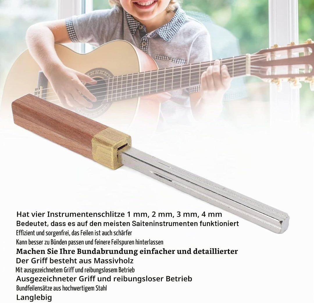 Bünde Dressing Files, Gitarre Bund Crowning File Polieren für Mandoline für Bass