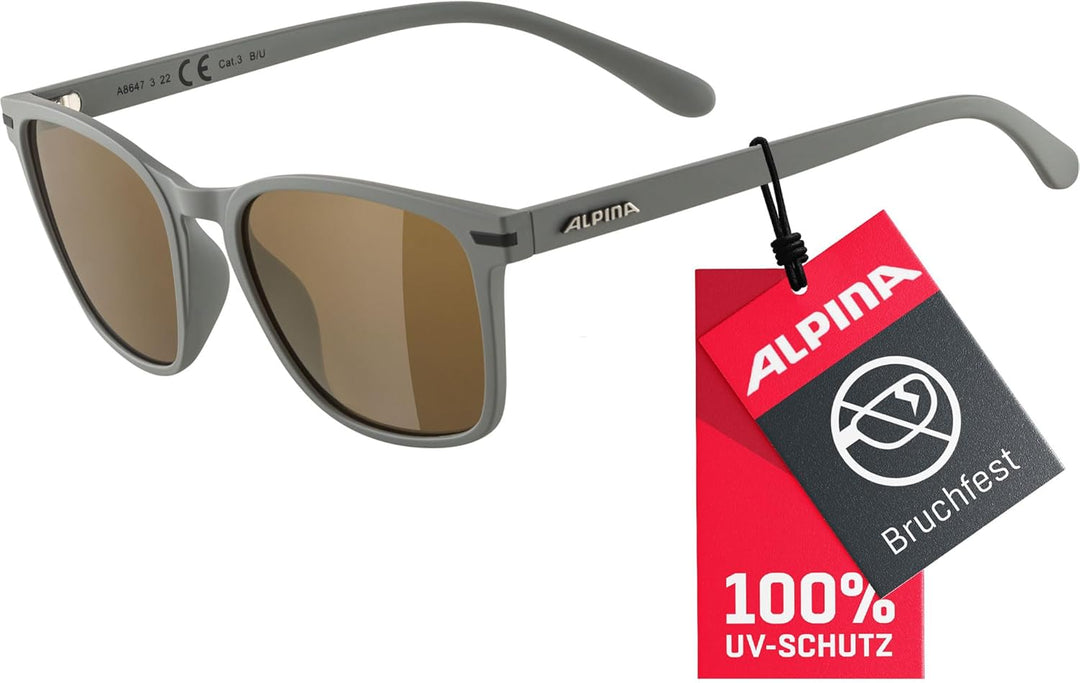 ALPINA YEFE - Verspiegelte und Bruchsichere Sonnenbrille Mit 100% UV-Schutz Für Erwachsene Einheitsg