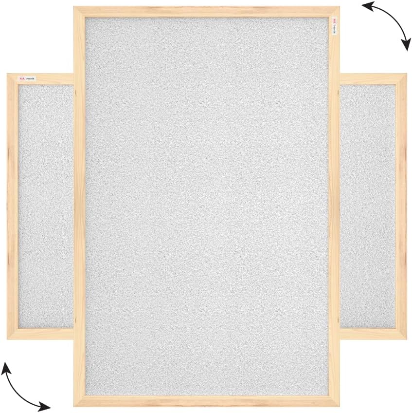 ALLboards Hellgrau Pinnwand mit Holz Rahmen 60x40cm Korktafel Korkwand Pinnwand Kork Farbiger Kork 6