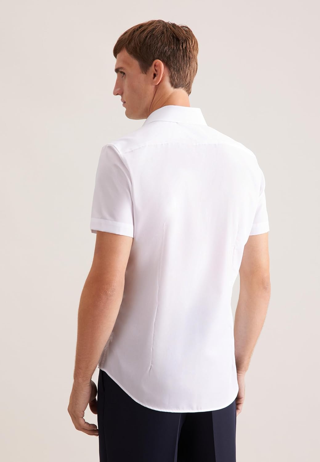 Seidensticker Herren Men Slim Shortsleeve Cotton Businesshemd 36 Weiss(676521), 36 Weiß(676521)