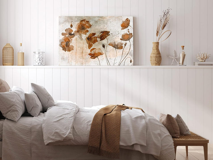 murando - Bilder Mohnblumen 90x60 cm Leinwandbild 1 tlg Kunstdruck modern Wandbilder XXL Wanddekorat