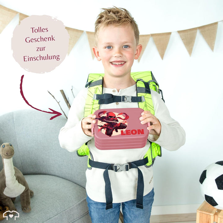 Kinder Bento Box Midi Lunchbox für Mepal Bentobox - Ninja mit Name personalisiert I Schulkind Gesche