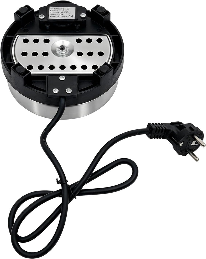 Wachsschmelzplatte 500W, elektrische Heizplatte für Kerzen, EU-Stecker | 10 cm Heizfläche, 220-240V,