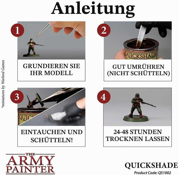 The Army Painter Quickshade Dip StrongTone, für schnellen Eintauchen und Schattieren ganzer Wargamin