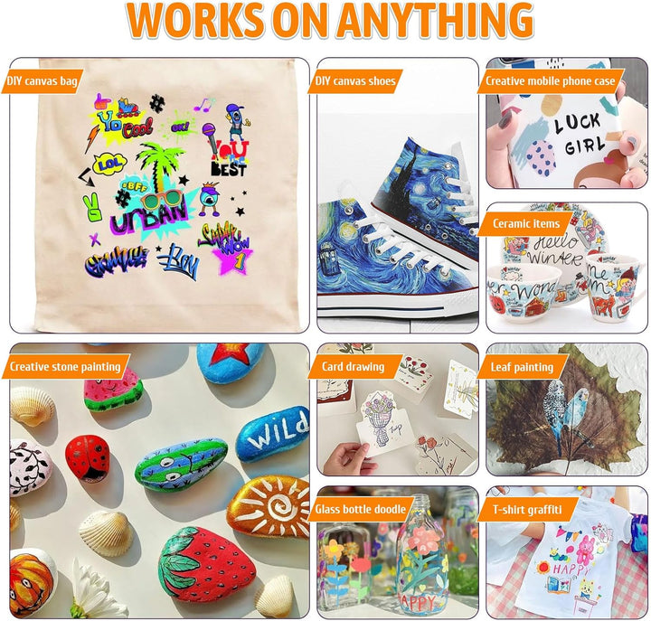 Spardar 120 Filzstifte, Filzstifte Dicke und Dünne, Doppelspitze Mit Schwarzer Tragetasche Und 3 Mal