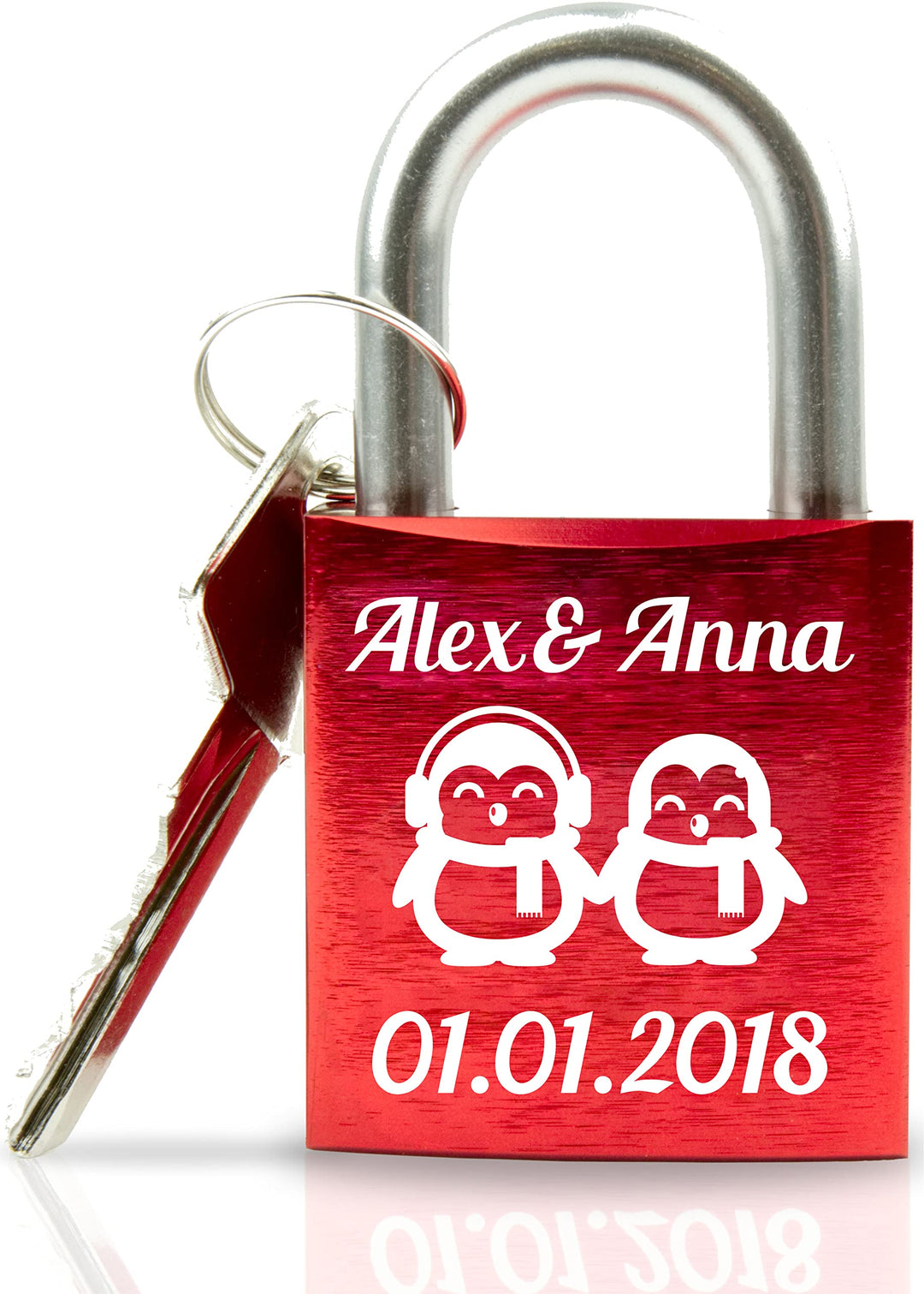 Liebesschloss mit Gravur - Valentinstagsgeschenk für Sie - Valentinstagstag Geschenk - Liebesschloss