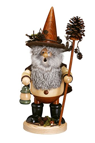 DWU Original Erzgebirgischer Räuchermann® Waldwichtel gross Zapfensammler Natur - inkl. Original Cro
