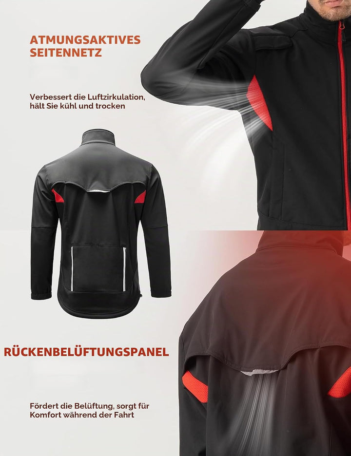ROCKBROS Winter Jacke/Hose Fahrradbekleidung Herren Fahrrad Radjacke Lange Windjacke Radhose Freizei