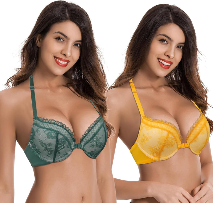 Curve Muse Damen Übergrösse Bügel Hochdrücken 1 Tasse hinzufügen Bügel Perfekte Form Spitzen-BHS 80E