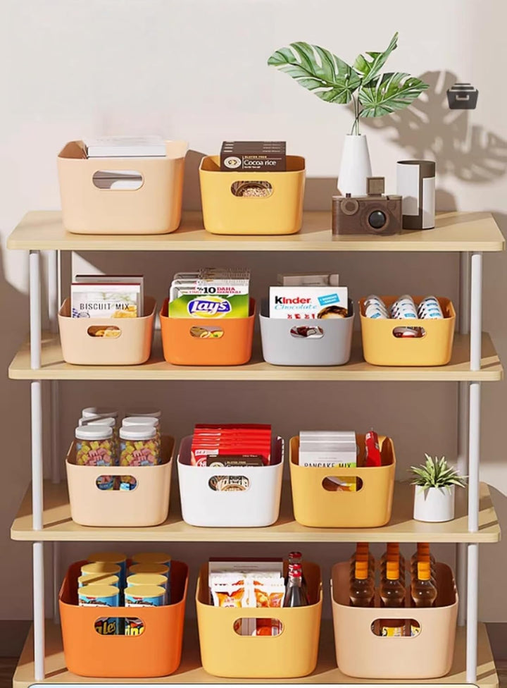 5 stück Aufbewahrungsbox Kunststoff Grün 25×18×10 cm, Aufbewahrungsboxen mit Griff,Boxen Aufbewahrun