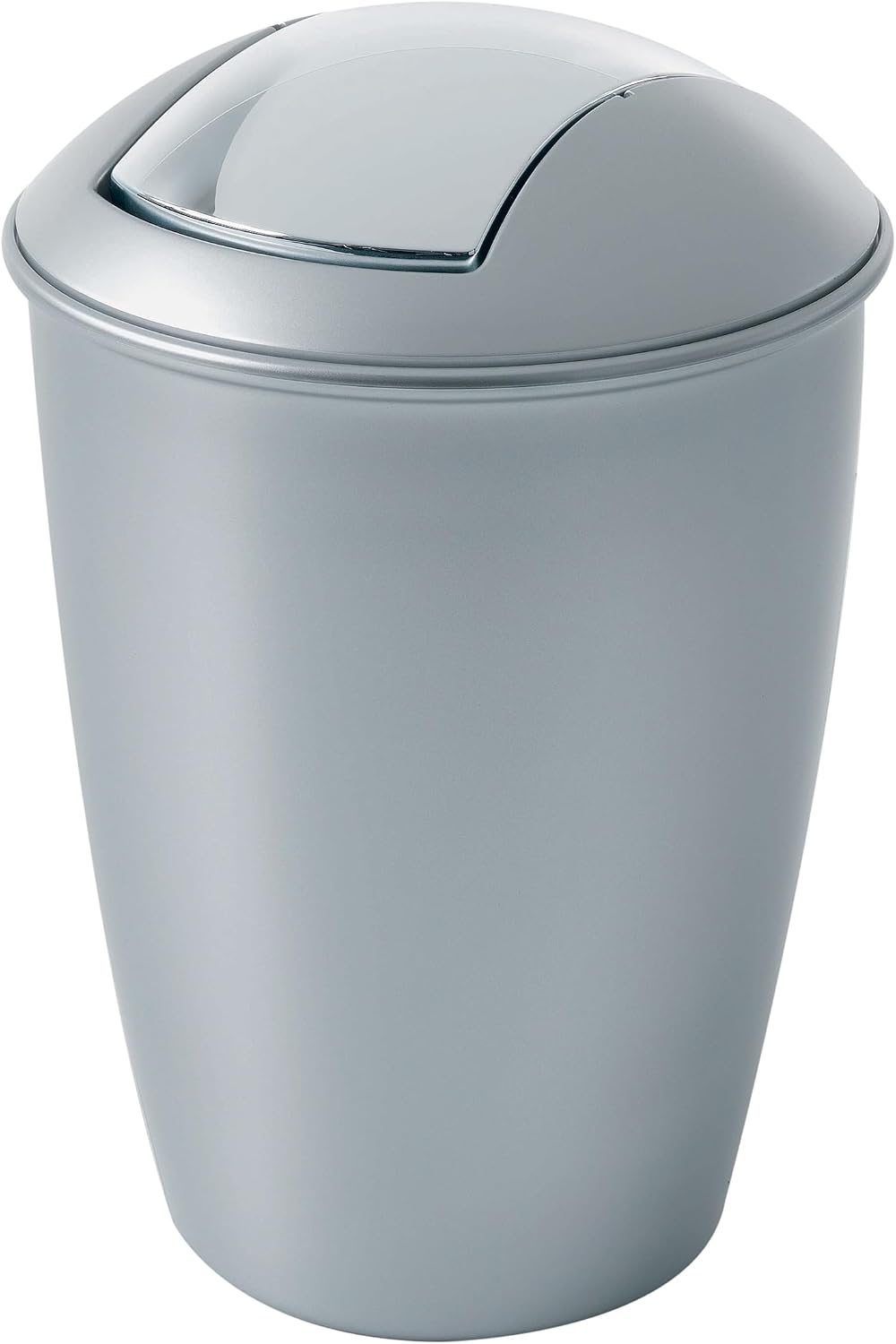 Spirella Kosmetikeimer Atlanta mit Schwingdeckel 5 Liter (ØxH): 20 x 30 cm Silber, Silber