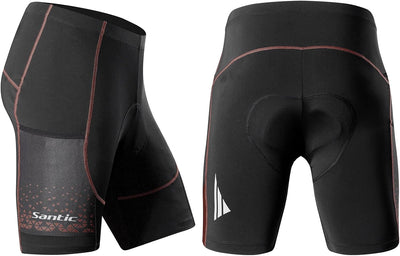 Santic Radlerhose Herren Kurz mit Sitzpolster Radhose Herren Kurz Fahrradhose Herren Gepolstert Rads