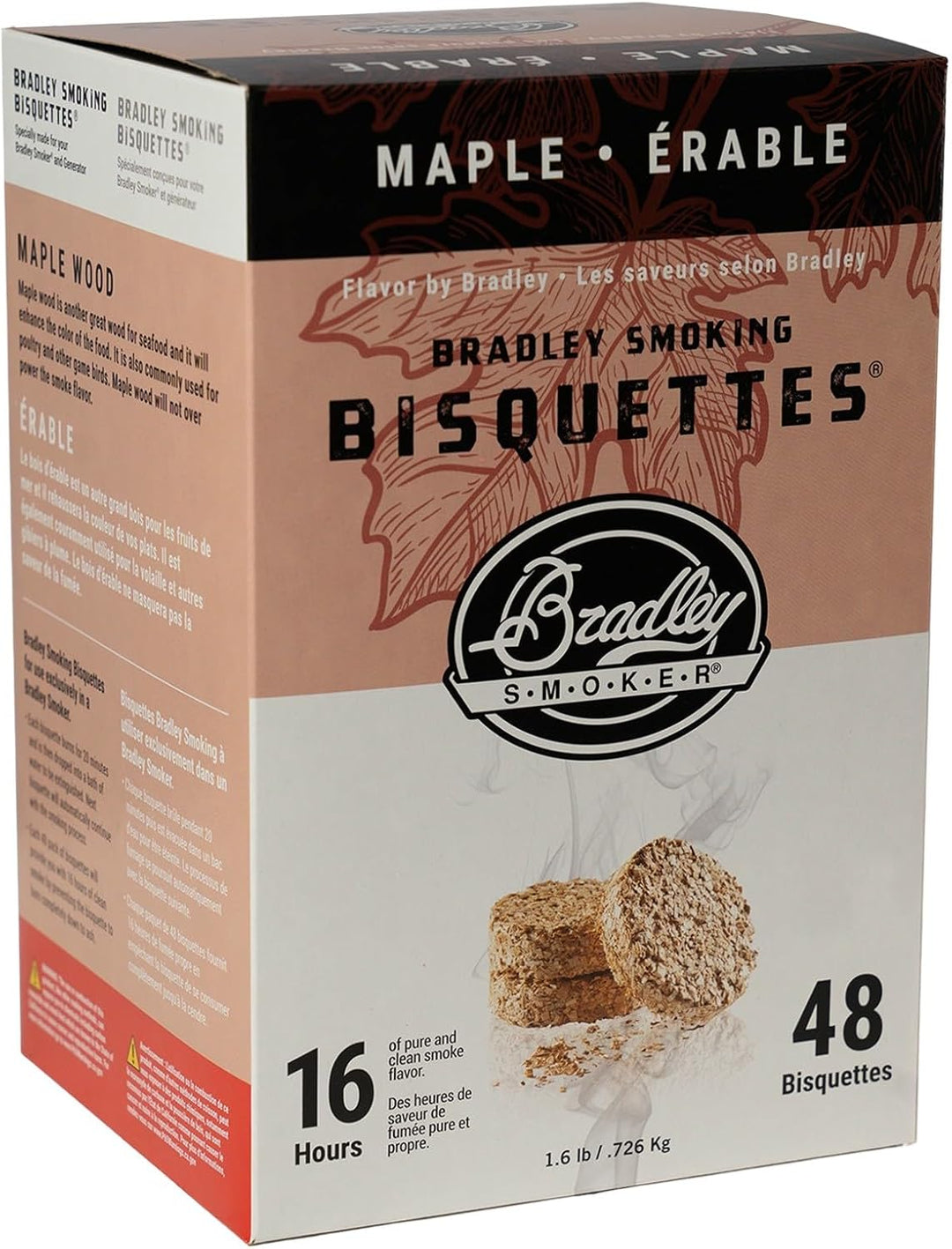 Bradley Smoker BTMP48 Ahorn Bisuetten 48 Pack