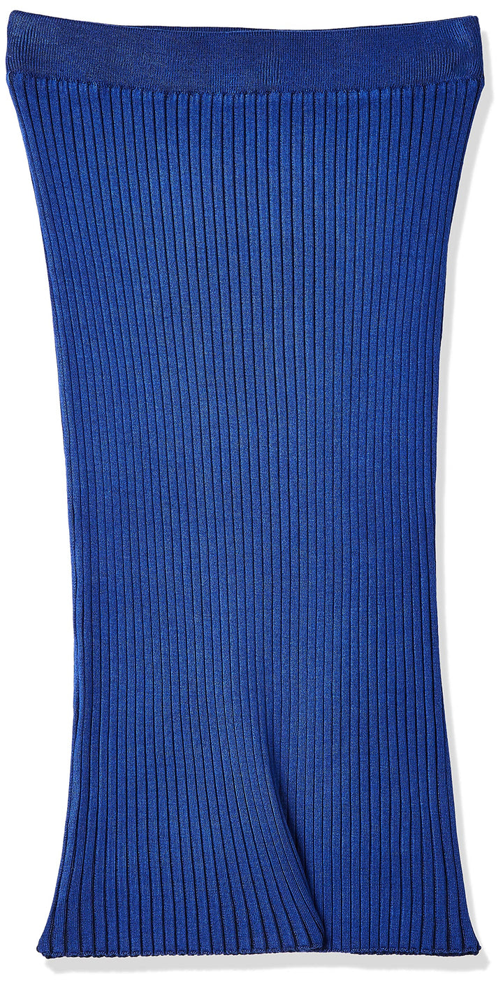 VERO MODA Damen Vmwillow Below Knee Rib Skirt Ga Rippstrick-Rock M Sodalite Blue/Stripes:w. Black, M