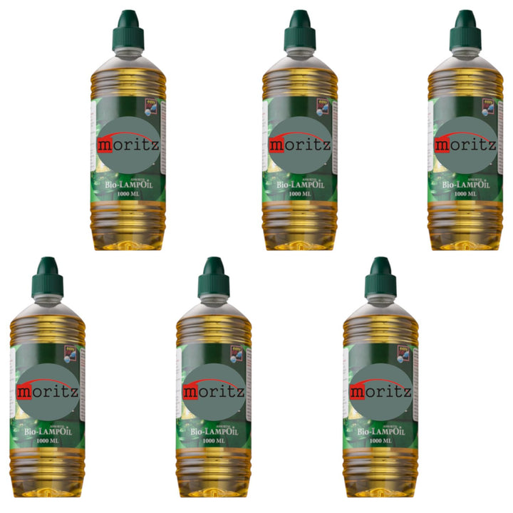 Moritz 6 Liter Bio Lampenöl gelb farbig für Öllampen Bambusfackeln Gartenfackel und Wandfackeln 6 Li