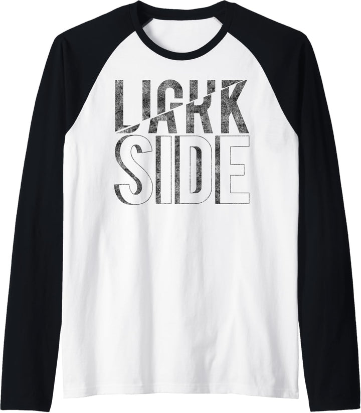 Star Wars Last Jedi Light Dark Slashed Raglan