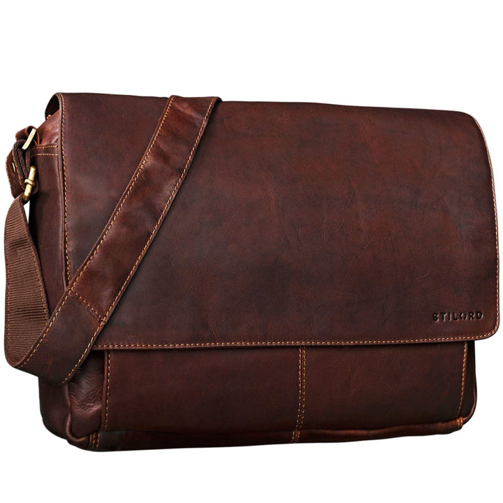 STILORD 'Lonzo' Vintage Umhängetasche echtes Büffel-Leder Messenger Bag für Herren und Damen Unitasc