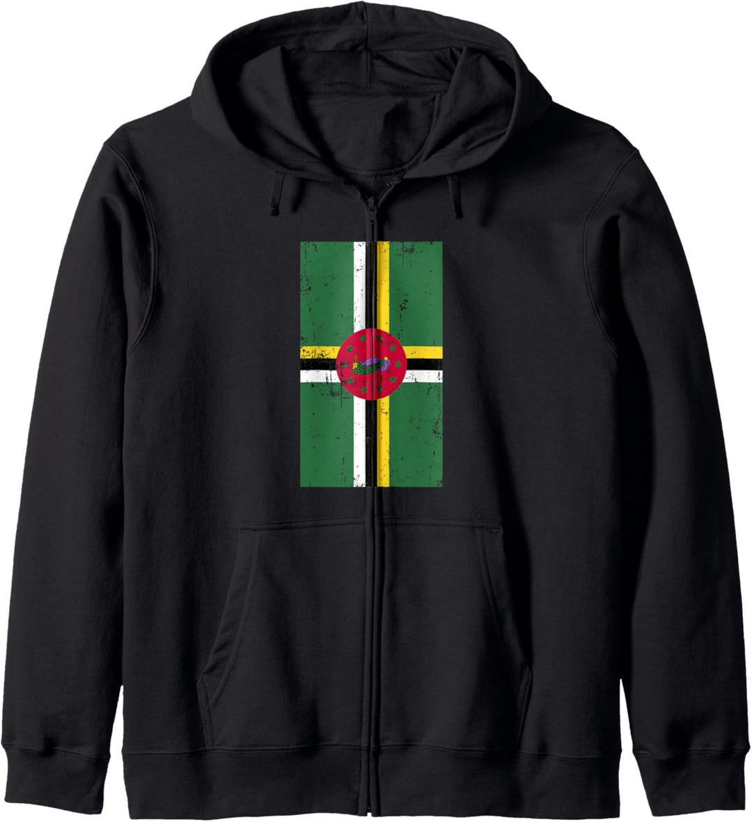 Dominica Caribbean Roseau Distressed Flag Kapuzenjacke