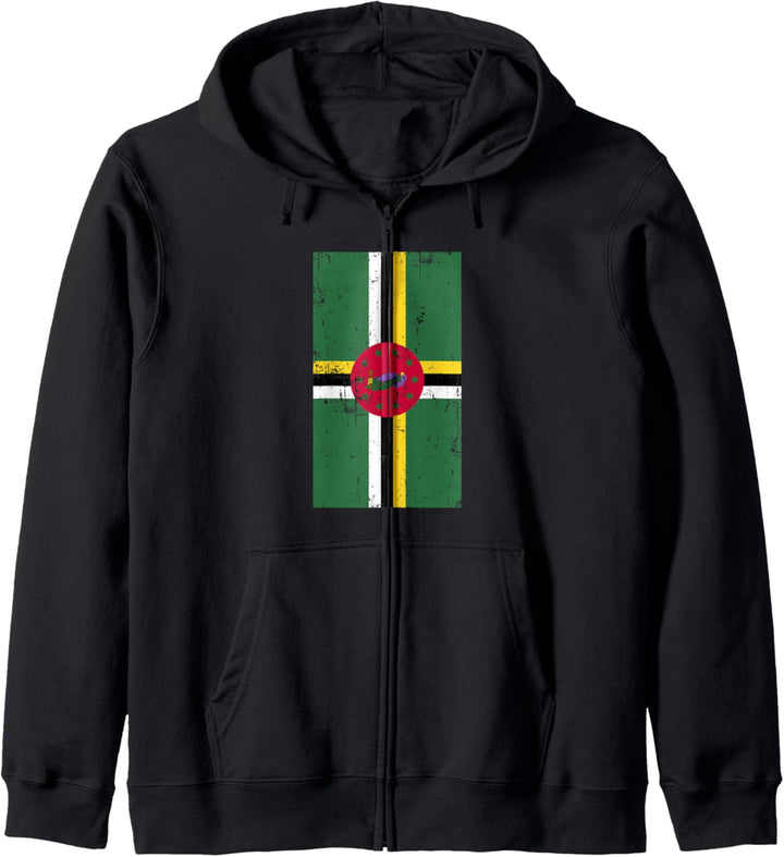 Dominica Caribbean Roseau Distressed Flag Kapuzenjacke