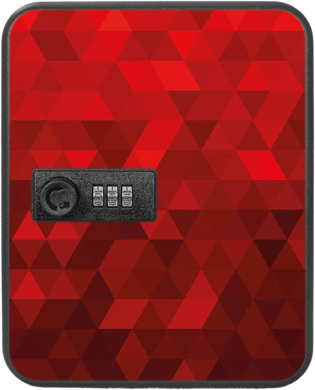 banjado® Burg-Wächter® abschliessbarer Schlüsselkasten mit Motiv Dreiecke Rot für 20 Schlüssel - Sch