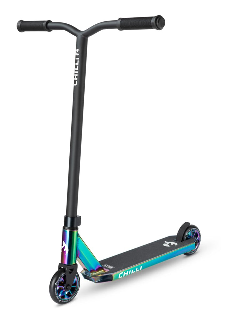 Chilli Pro | All Star Rocky Scooter | Premium Stunt Scooter für Anfänger bis Fortgeschrittene Chrome