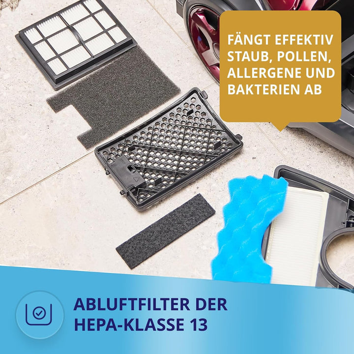 MPM – Beutelloser Staubsauger – 2,5-Liter-Behälter – HEPA-Filter – mit Aufsätzen/Zubehör und Telesko