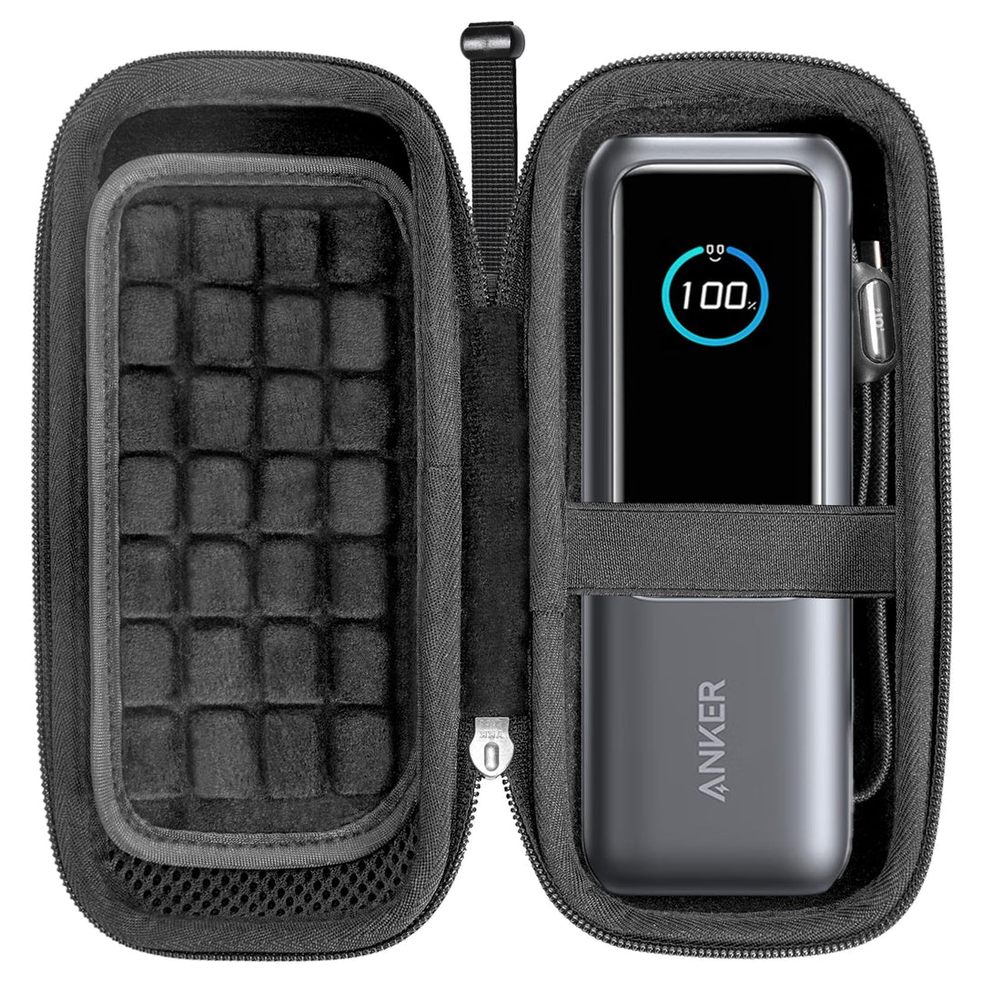 RAIACE Hartschalenetui kompatibel mit der Anker 25.000 mAh Powerbank, mit Netzfach für Kabel und Zub