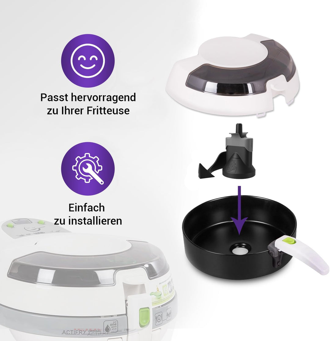 Wendeschaufel Ersatz für Tefal Actifry Rührarm SS-990596 / Dreharm für AL80,FZ70, FZ71, GH80 Heisslu
