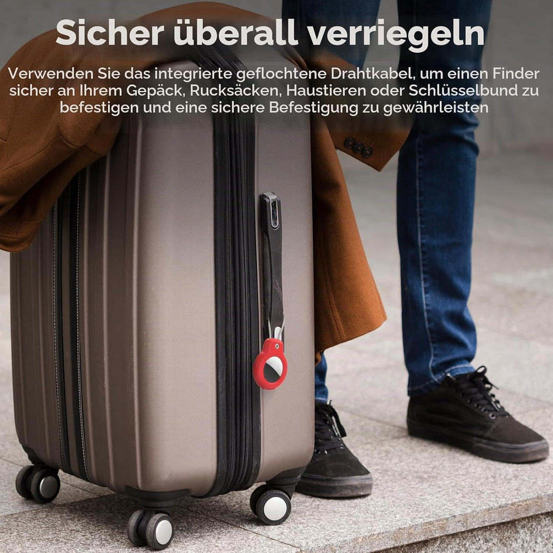 SPGUARD 2 Stück AirTag Hülle Kompatibel mit Apple AirTag Schlüsselanhänger, Air Tag Anhänger Secure