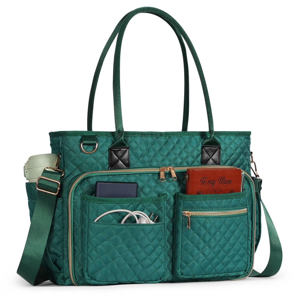 Laptoptasche Damen 15,6 Zoll Lehrertasche Gross Aktentasche Tasche mit 2 Seitentaschen, Notebooktasc
