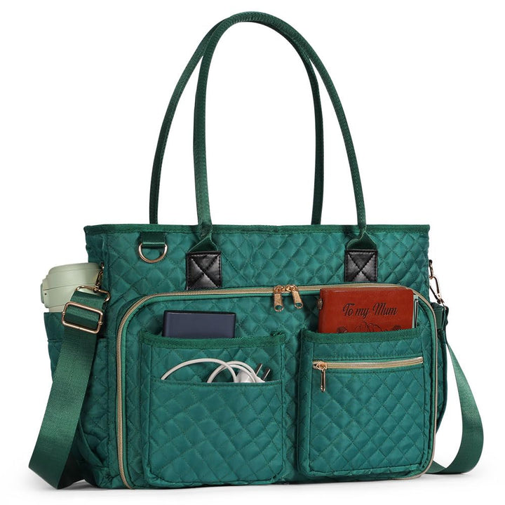 Laptoptasche Damen 15,6 Zoll Lehrertasche Gross Aktentasche Tasche mit 2 Seitentaschen, Notebooktasc