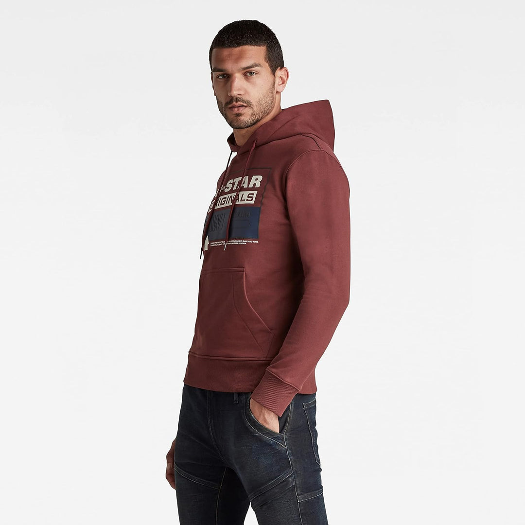 G-STAR Herren Originals Hooded Sweatshirt Sweats, Braun (Paccio D20696-a613-1632)