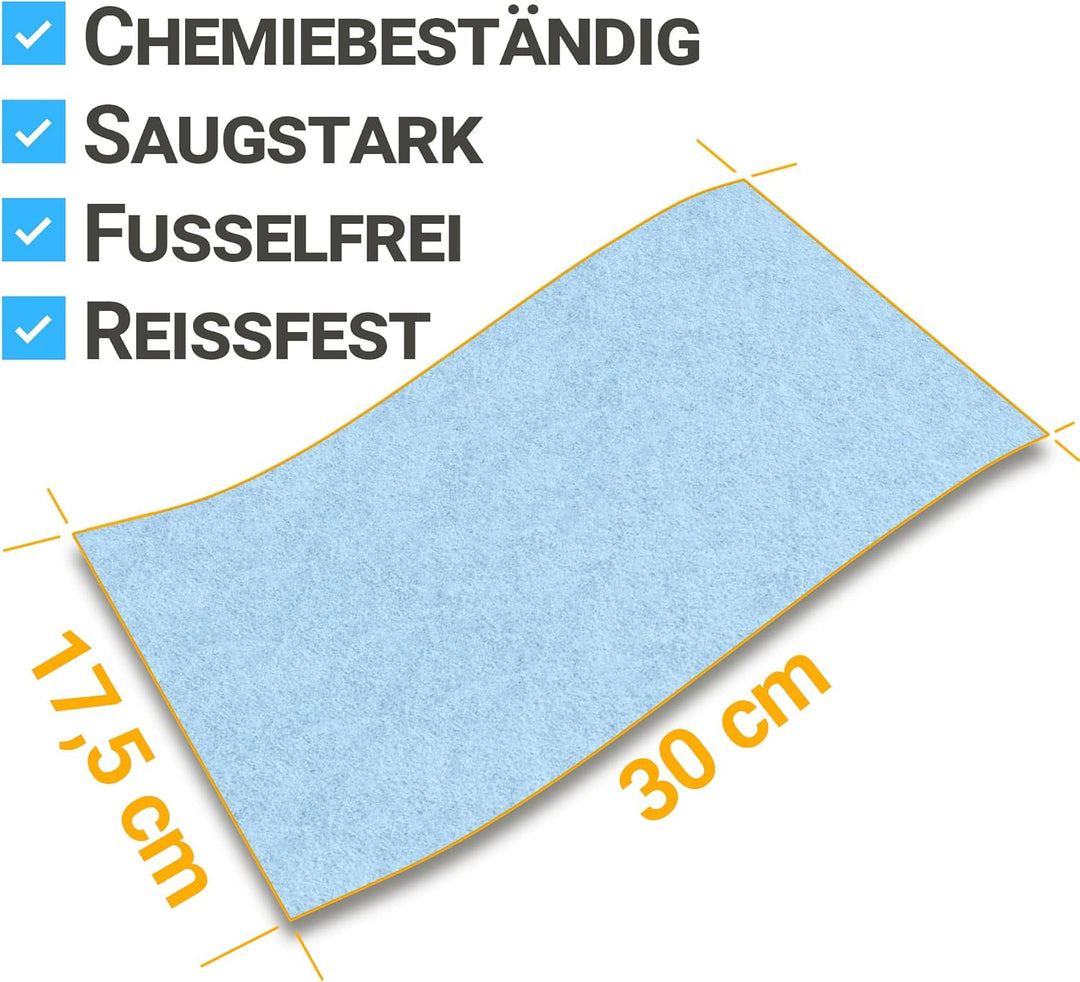 5020 Reinigungstücher 300 Stück Blau - Nachfüllrolle, Putztücher, Allzwecktücher Für Werkstatt, Gewe