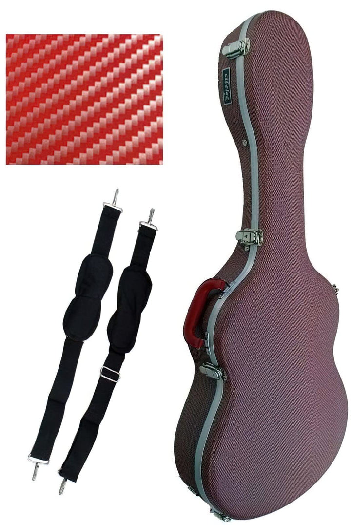 Cibeles, ABS-Koffer für klassische Gitarren Rot kleine Karos, Rot Kleine Karos
