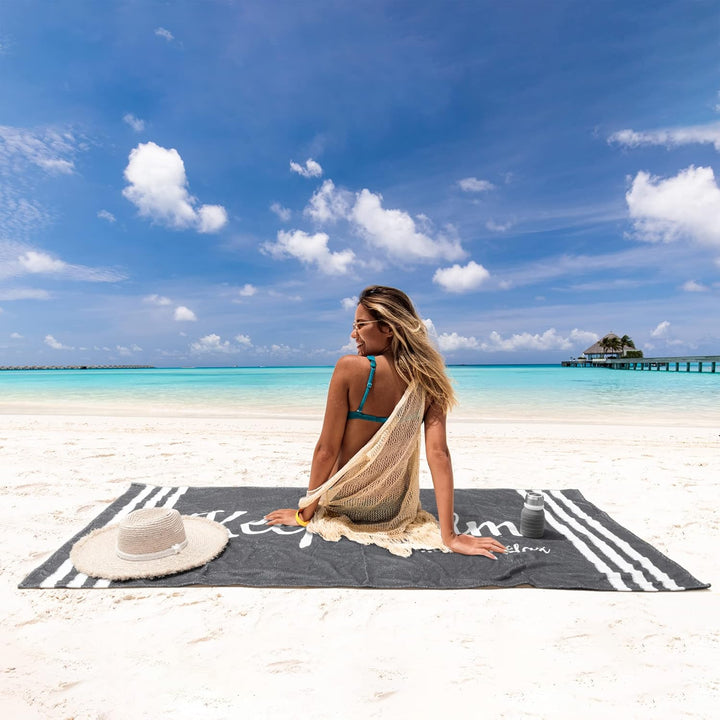 HOMELEVEL Strandtuch XXL Handtuch 90x180cm - Strandhandtuch Badetuch Strandlaken - schnelltrocknend