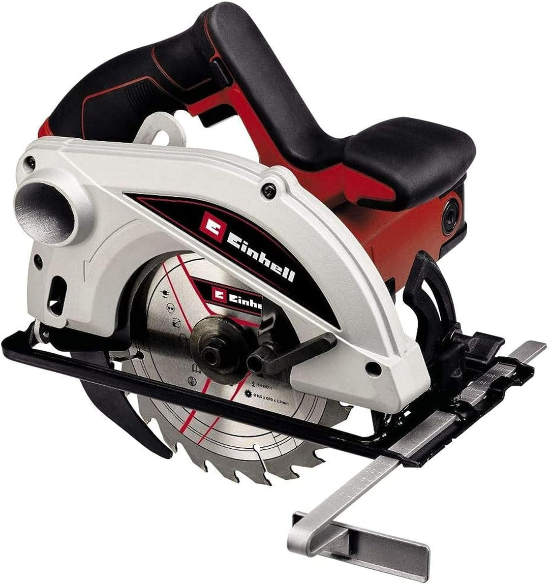 Einhell Handkreissäge TC-CS 1250 (1250 W, Ø165 x Ø16 mm Sägeblatt, 5500 min-1, werkzeuglose Einstell