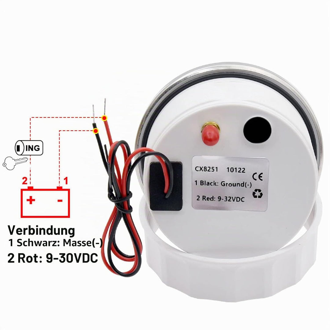 Geloo 85mm TFT Bildschirm Digital GPS Geschwindigkeitsmesser Wasserdicht Einstellbar MPH Knoten Km/h