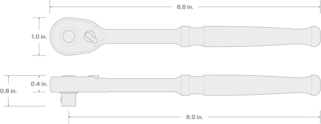 TEKTON SRH11006 1/4-Zoll-Antrieb x 6-Zoll-Schnellspann-Ratsche 3-4-in Schnellspanner, 3-4-in Schnell
