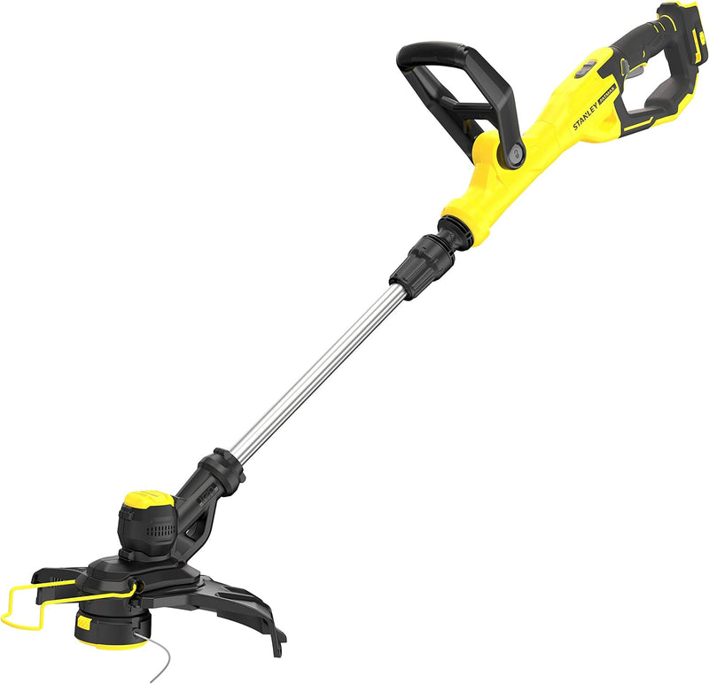 STANLEY FATMAX Lithium-Akku-Rasentrimmer, Schnittbreite 33 cm, einstellbare Geschwindigkeit, Doppelg